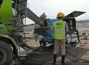 上海宝冶雄安新区液压湿喷机施工视频