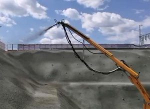 中交一公局工程底盘混凝土湿喷台车施工视频